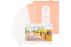 Paul Rubens Sparkling Watercolour Paper 7.67 x 5.31'', 2 Pack, 40 Sheets, 140 lb/300 GSM, 100% Cotton & Acid-Free Cold Pressed Sketch Paper for Watercolour Painting, Acrylic, Gouache, Mixed Media.