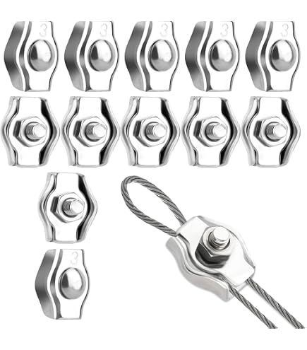 ALLY-MAGIC Drahtseilklemme M3 – 10 Stück, Edelstahl 304, Für 3-mm-Seil, Wäscheleine & Markise