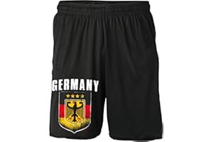 UGLYSHIRT Deutschland Shorts | Deutschland Fanartikel EM 2024 Germany Fußball Deutschland Kurze Hose Deutschland Hose WM Flagge | M5