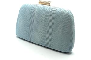 BRANDELIA Bolso Cartera De Mano Fiesta Boda Clutch de Ante Mujer con Cadena al Hombro