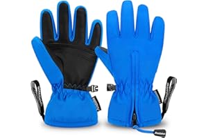 Andake Niños Guantes de esquí, Thinsulate 2-10 años Niños y Niñas Guantes de Invierno Calentar Impermeable A Prueba de Viento para Esquí, Bola de Nieve y Deportes de Invierno