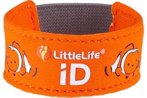 LittleLife Pulsera de Seguridad, Pulsera de Identificación para Niños con Tarjetas de Identificación para Contacto de Emergencia o Información Médica