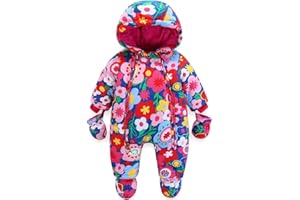 JiAmy Bambino Tute da Neve con Guanti e Scarpe Inverno Pagliaccetto con Cappuccio Caldo Set di Abbigliamento 3-24 Mesi