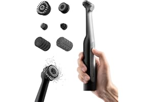 HOTO Wand™ Cepillos Limpieza Hogar Eléctrica, Cepillo para Limpiar Juntas Recargable con 12 Cabezas de Cepillos, IPX7 Impermeable Total Cepillo Juntas Limpieza para Baño, Cocina, Azulejos, Grietas