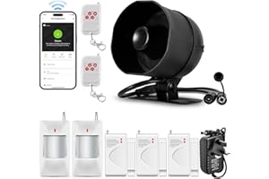 TOWODE WiFi Burglar Alarm System, Door Window Sensor Alarm System-Home Security Systems Anti-theft 120DB Alarm,Smart Magnetic Sensor Alarm with Free Notification APP Control &Remote Control for Garage Shed