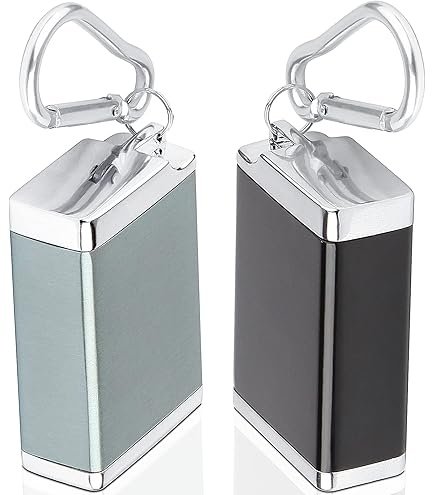 ZYNERY 2 Pcs Mini Cendrier Portable avec Couvercle, Cendrier de Poche