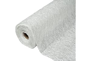Nisorpa Fiberglass Mat 1m x 10m, 450gsm, Fibreglass Chopped Strand Mat Fiber Glass Mat Roll Biaxial Mat Fibreglass Matting Roll for Molding Casting Roofing Marine repair