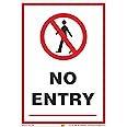 Mr. Safe - No Entry Sign PVC Sticker A5 (5.8 inch X 8.2 inch)