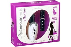 Christine Arbel Paris Coffret Mademoiselle Arbel à New-York Eau de Toilette Femme avec 1 Vaporisateur de Sac Parfum fabriqué en France