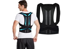 FITSUPPORT Posture correction belt for men and women, back support posture correction belt with breathable adjustable shoulder straps for improved lumbar support belt, back support to prevent hunchbacks (XL)