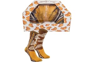 Rainbow Socks - Hombre Mujer Calcetines Croissant Graciosos - 1 Par