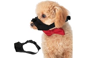 UNIKEEN Bozal para Perros, Bozal Perro Antiladridos Ajustable Apto Perros Pequeños Veterinario Anti-Mordedor Previene Evitar Que Mordidas Bozal para Osito de Peluche Shih Tzu Jack Russell Terrier Teckel (S)