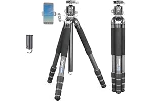 Treppiede in fibra di carbonio-INNOREL GT324C Treppiede compatto professionale per fotocamera DSLR con testa a sfera centrale a bassa gravità e colonna centrale a forma speciale Carico massimo 25 kg