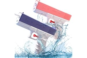 BOOSHMall Pistolet na wodę dla dzieci i dorosłych, 2 sztuki, pistolet na wodę o dużym zasięgu, zabawka na lato, basen, plaża, zabawka, do walki wodnej