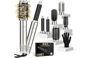 LAYUKT Air Hair Styler 6 in 1, Hot Air Stylers Hair Dryer Set-with Curl, Straighten, Volumised, Smooth and Hairdryer Brushes for Styling, for All Hair Types/Length Negative Ion Hair Care