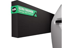 NURADA Protezione da parete per garage (5 unità), 40 x 20 x 2 cm, evita urti e graffi con i nostri pannelli imbottiti di schiuma, protezione per colonne del garage (Nero)