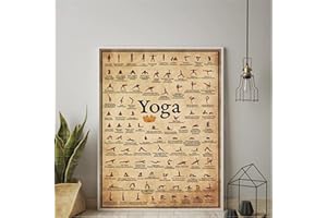 SWECOMZE Yoga Poster mit 95 Posen und Asanas, Yoga Zubehör für Studios und Übungen Zuhause, perfekte Yoga Geschenkidee, Yoga Übungen für Beginner und Profis | ohne Rahmen (50 * 70cm)