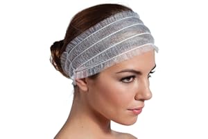 KIBERTIC – 100 PCS Diademas Desechables Banda Elástica Pelo, Diademas Mujer, Cintillos para Mujer, Belleza y Estética, Spa y Salón, Higiénicas, Uso Profesional y Personal, Cinta Pelo Maquillaje