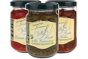 ‎ANTICO PASTIFICIO TEALDI Tealdi, FEINKOST original italienisches Pesto Probierpaket Classico - 3er Set