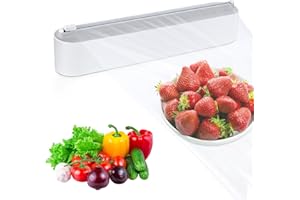 ‎HOUSOLUTION Housolution Magnetischer Frischhaltefolienspender mit Schneider, Abroller und Spender für Alufolie Und Frischhaltefolie, Praktischer Folienspender Folienschneider für Küche