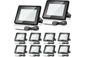 Joparri Projecteur LED Exterieur 30W 6000K Blanc Froid 2550LM, 10 Pack Spot LED Extérieur IP66 Imperméable, Eclairage Exterieur, Lampe Exterieur pour Terrasse Garage Jardin