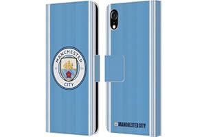 Head Case Designs Officially Licensed Manchester City Man City FC Home 2023/24 Badge Kit Leather Book Wallet Case Cover Compatible With Apple iPhone XR