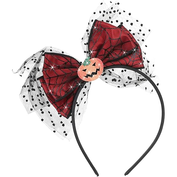 Bandeau D'halloween Avec Toile D'araignée, Nœud Papillon Et Décorations