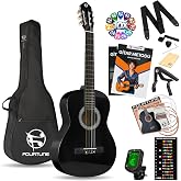 Fourtune Luca C-180BK Siyah Klasik Gitar Seti 4/4 Sap Ayarlı