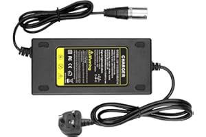 ARyee 54.6V 48V 2A Battery Charger for Electric Wheelchair, Mobility Scooter, Motorcycle, EBike - 13S 48V Lithium Battery, 3 Pin Male XLR Connector