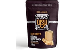 QISU | Semicurado | Snack de Queso deshidratado | 100% Queso | Crujinete, Sin Gluten, Alto en Proteina (SEMICURADO, 150g)
