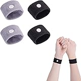 2 Pairs Motion Sickness Relief Wristbands Travel Acupressure Wristbands Nausea Relief Band for Morning Sickness Sea Travel Car Sickness