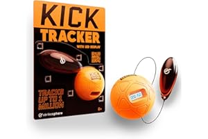 STRIKESPHERE Smart Ball Kick Tracker, Keepie Uppie Counter Mini Football, Indoor & Outdoor use, Football Gifts for Boys & Girls Age 6yrs+, orange.