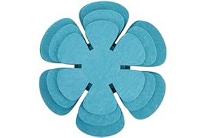 CNANRNANC Lot de 12 protège-poêles, protection en feutre pour poêles, casseroles et bols - Bleu