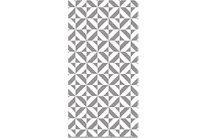 Panorama Alfombra Vinílica - Modelo Geometría Gris 80x300 cm - Varios tamaños - Decoración Hogar, Cocina y Salón