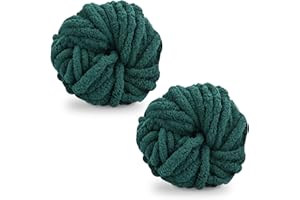 TSLBW Chunky Wool Yarn 250g × 2, Multi-Colored Knitting Yarn for Crochet, 2cm Soft Knitting Wool for Making Handmade Bags Hats Blankets Pillow Cushion Cat Bed