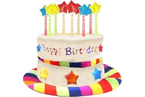 Smart Cutie Happy Birthday Hat, Multicoloured, Novelty Headwear, Dress Up, For Men and Women, Birthday Cake, One Size