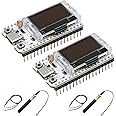 APKLVSR 2PCS ESP32 LoRa Development Board, ESP32 LoRa V3 Module SX1262 863 928MHz with 0.96 OLED Display, Type C Dual-Core IOT 240MHz Bluetooth WiFi Board for Arduino/Meshtastic