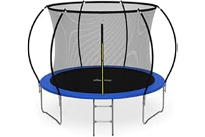 GALACTICA Trampoline 6FT, 8FT, 10FT, 12FT, 14FT with Safety Net & Ladder, Enclosure, Toddler Trampoline for 3+, Kids, Outdoor, Waterproof, Easy Assembly