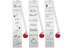 NFYXCAZ 3 PCS Teacher Gifts Thank You Teacher Gifts Appreciation Gifts Bookmark Gifts Bookmark for Teacher Thank You Bookmark for Teacher Graduation Retirement Birthday Gifts