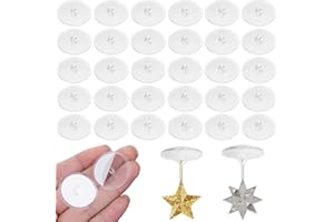 KUAOWT Crochet Adhésif Plafond, 30 Pièces Crochets de Plafond Mural en Transparent, Crochet Auto-adhésifs Sans Perçage pour Cuisine Salle de Bain Mur Porte, Accrocher des Décorations de Noël Halloween