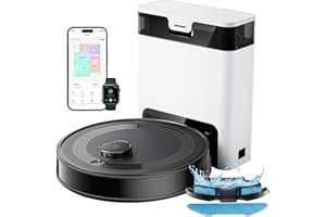 LEFANT M2S Pro Robot Aspirapolvere Lavapavimenti Con Mappatura, 10000Pa, 240 Minuti, Navigazione Laser dToF, Evitamento Ostacoli PSD, Controllo APP/Alexa, Pulizia Personalizzata, Nero