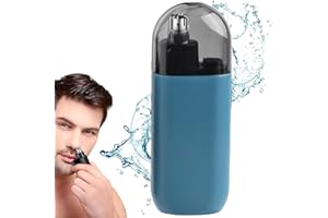 AOUZOVLI Pelos Nariz Cortador Pelos Nariz Corta Pelos Oreja y Nariz Cortapelos Nariz Hombre RecargablePortátil Silencioso Resistente Al Agua Apto para Hombres y Mujeres Carga Rápida Type-C Azul