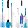 3-in-1 Flaschenbürsten-Set – Mit Strohhalm- Und Nippelreiniger, Langer Griff, Praktisch Für Wasserflaschen & Mehr