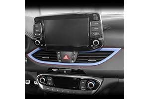 ‎FUEISOF FUEISOF Armaturenbrett Gitter Lüftung Abdeckung Rahmen Auto-Innenraum ABS Für Hyundai I30 PD PDE MK3 2017-2024 (Blau)