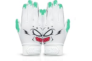 FINGER TEN Guanti da calcio americano, per bambini, ultra aderenti, antiscivolo, con palmo antiscivolo, per ragazzi e ragazze, protezione flessibile ed elastica, impermeabili, vestibilità