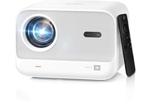 YABER PROJECTOR Videoprojecteur 4K avec Son JBL, Yaber Projecteur Video Auto Focus, L2S Videoprojecteur Portable Courte Focale, Retroprojecteur Extérieur Natif 1080P, WiFi6 Bluetooth, HDMI/USB(Blanc Gris)