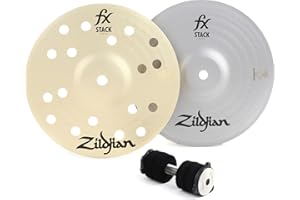 Zildjian FX Cymbals Series - Par de pilas FX de 8 pulgadas con soporte