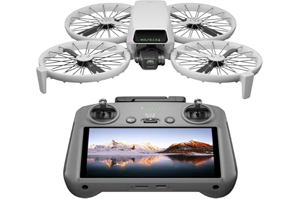 DJI Flip (radiocommande RC 2 avec écran), Drone Caméra 4K UHD Follow Me pour adultes, < 249 g, Nacelle à 3 axes, Transmission vidéo sur 13 km, Décollage palmaire, Temps de vol de 31 min
