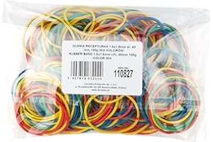 D.RECT Fascia Elastica 1.5x1.5mm 1/2 Circonferenza 60mm | Fascia Elastica per la Casa, il Lavoro, L'ufficio | Riutilizzabile, Durevole | Borsa Stabile da 100g | Colori Misti