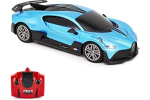 CMJ RC Cars Bugatti Divo Blu Telecomando Radio Auto 1:24 Licenza Ufficiale 1:24 Scala Luci di Lavoro 2.4Ghz
